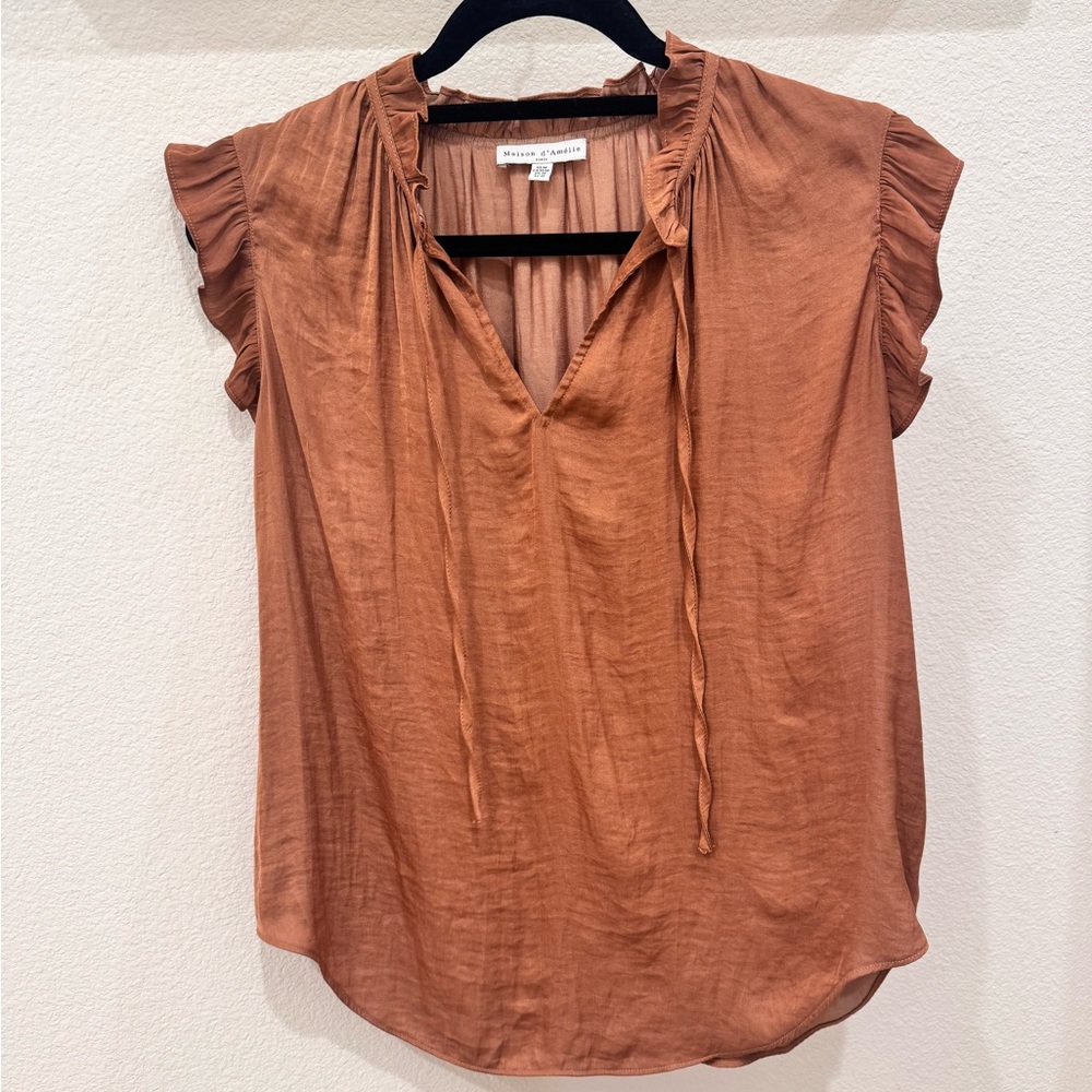 Silky Tan Blouse